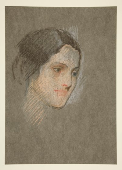 正体不明の女性の肖像画 作： Edwin Austin Abbey