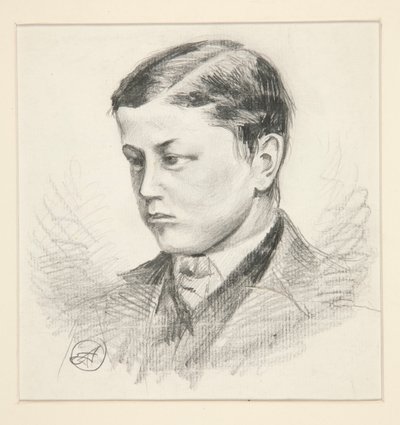正体不明の少年の肖像 作： Edwin Austin Abbey