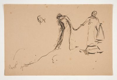 Act IV、Scene III、All の Helena と Lafeu の予備スケッチ 作： Edwin Austin Abbey