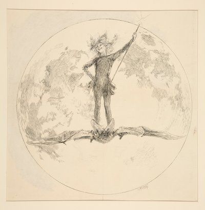 パック、第 2 幕、第 2 場、真夏の夜のイラスト 作： Edwin Austin Abbey