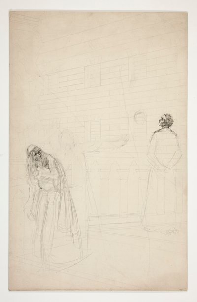 橋の上のシャイロック - 第1幕、ベニスの商人 作： Edwin Austin Abbey