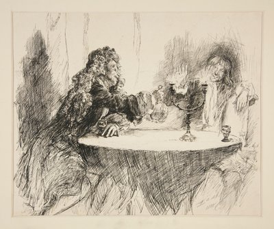 高貴なパトロンのスケッチ 作： Edwin Austin Abbey