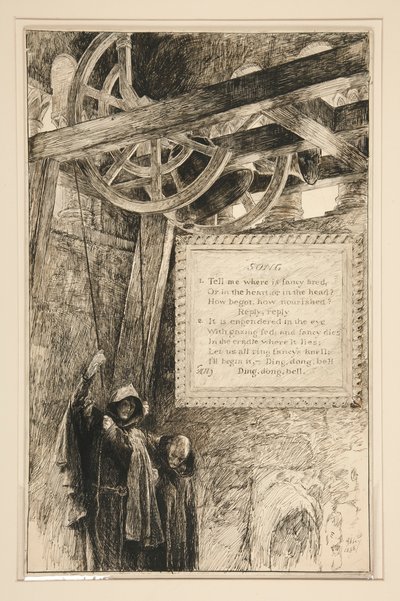歌、第 3 幕第 2 場より、ベニスの商人 作： Edwin Austin Abbey