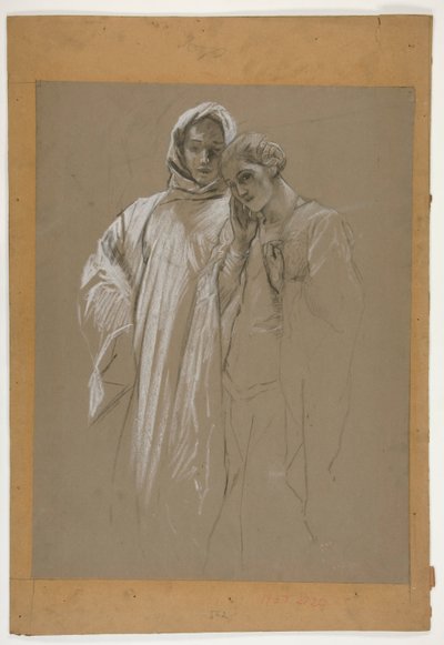 勉強。 男性と女性 作： Edwin Austin Abbey
