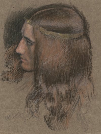 ハムレットのハムレットの頭のための研究. 作： Edwin Austin Abbey