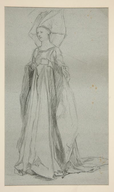 アン夫人のための、リチャード3世のための習作(?) 作： Edwin Austin Abbey