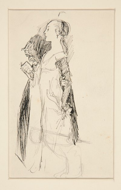 イザベラの教育のための研究（油絵） 作： Edwin Austin Abbey