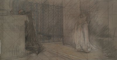 司祭と貴婦人のための習作 作： Edwin Austin Abbey