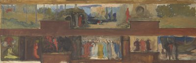 聖杯の探求と達成のための研究、ブックデリバリールーム、ボストン公共図書館 作： Edwin Austin Abbey