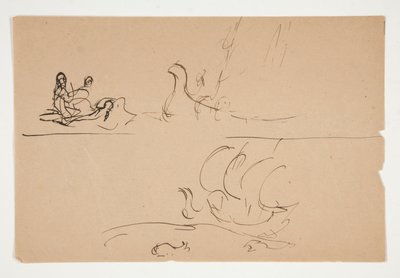 聖杯の探求のための習作 (ボストン公立図書館のための 15 枚の絵画のシリーズ、1901 年に完成) 作： Edwin Austin Abbey