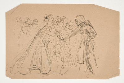 聖杯の探求のための習作 (ボストン公立図書館のための 15 枚の絵画のシリーズ、1901 年に完成) 作： Edwin Austin Abbey