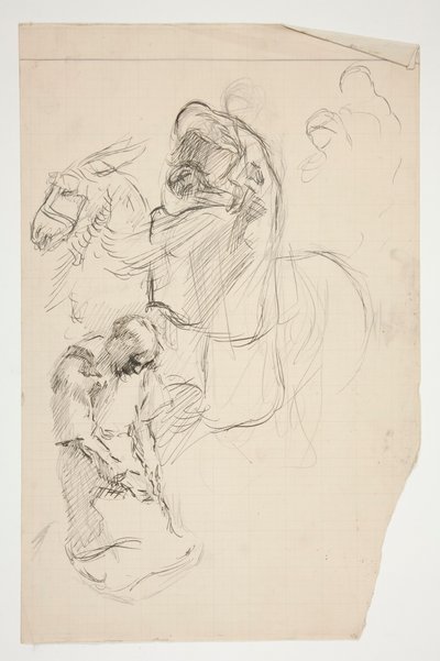 聖杯の探求のための習作 (ボストン公立図書館のための 15 枚の絵画のシリーズ、1901 年に完成) 作： Edwin Austin Abbey