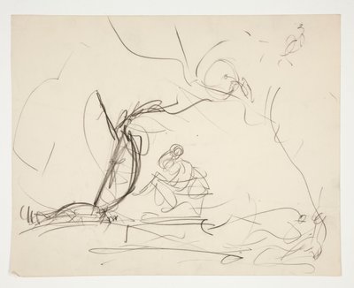 聖杯の探求のための習作 (1901 年に完成した、ボストン公立図書館のための 15 枚の絵画のシリーズ) 作： Edwin Austin Abbey