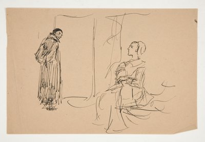 緋文字の習作（油絵） 作： Edwin Austin Abbey