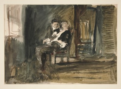 緋文字の習作（油絵） 作： Edwin Austin Abbey