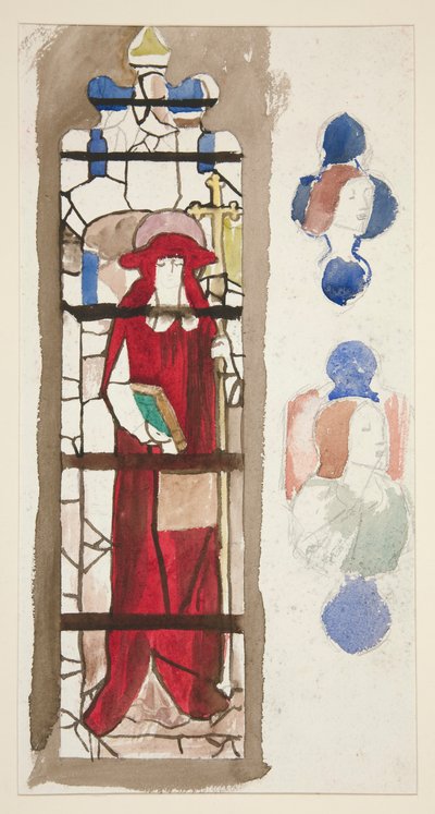 枢機卿（？）を描いた正体不明のステンドグラスの研究 作： Edwin Austin Abbey
