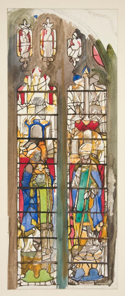聖人が描かれた正体不明のステンドグラスの研究 作： Edwin Austin Abbey