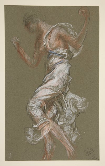 午後1時の姿を研究 作： Edwin Austin Abbey