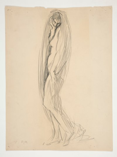 午後7時の図の研究 作： Edwin Austin Abbey