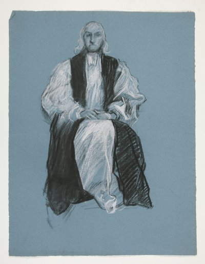 ウィリアム・ホワイト司教の図の習作 作： Edwin Austin Abbey