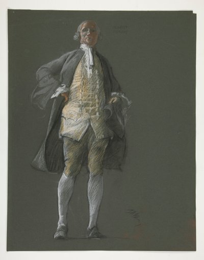 ロバート・モリス下院議員の図の研究 作： Edwin Austin Abbey