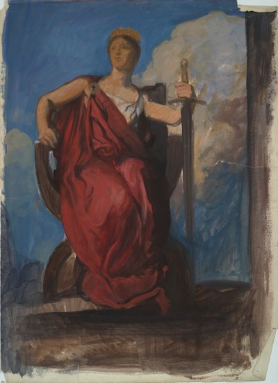 ペンシルバニアの天才の図の研究 作： Edwin Austin Abbey