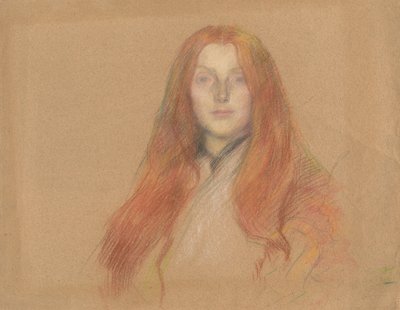 オフィーリアの頭の研究 作： Edwin Austin Abbey