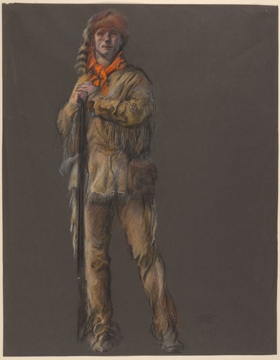 ダニエル・ブーンの図の研究、 作： Edwin Austin Abbey
