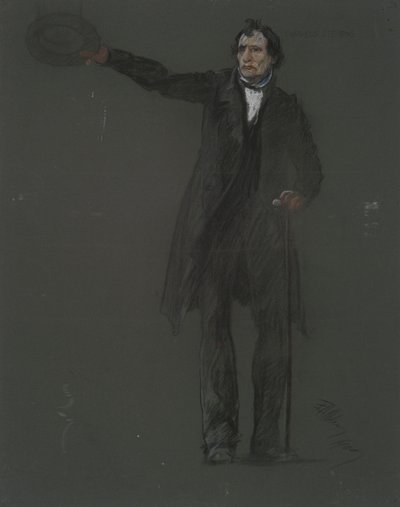 サデウス・スティーブンスの図の研究、 作： Edwin Austin Abbey