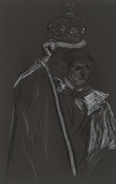 エドワード 7 世の戴冠式のためのピアの研究 作： Edwin Austin Abbey