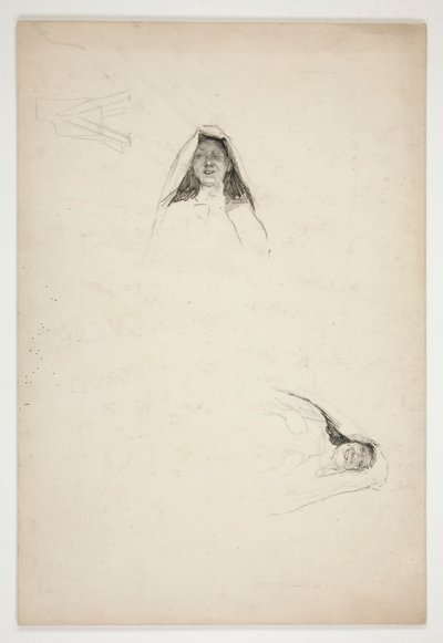 愛からの二つの頭、ジャケネッタの習作 作： Edwin Austin Abbey