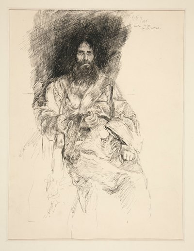 あごひげを生やした男の習作（シェイクスピア） 作： Edwin Austin Abbey