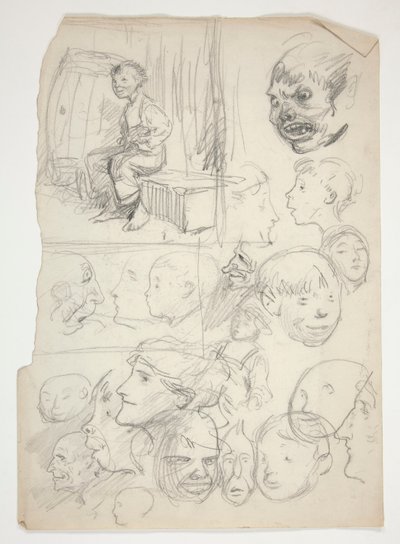 少年の研究、顔の研究 作： Edwin Austin Abbey
