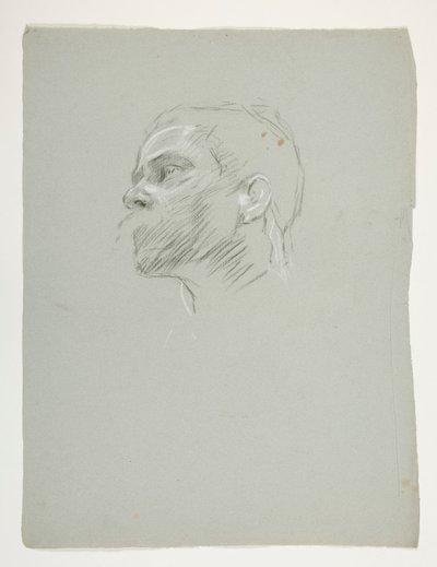 アーサー王の頭の習作 作： Edwin Austin Abbey