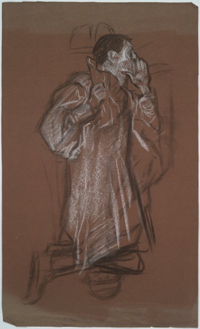 おそらくThe World Withoutのための、ひざまずく男の研究 作： Edwin Austin Abbey
