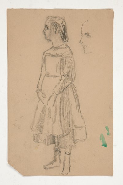 ピナフォアの若い女の子の研究 作： Edwin Austin Abbey