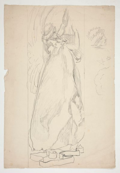 天使の習作（ステンドグラス用？天井用？） 作： Edwin Austin Abbey