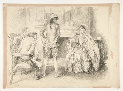 気さくな男。 ミス・リッチランドと廷吏 作： Edwin Austin Abbey