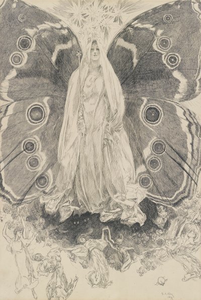 チタニア、第 2 幕、第 2 場、真夏の夜の挿絵 作： Edwin Austin Abbey