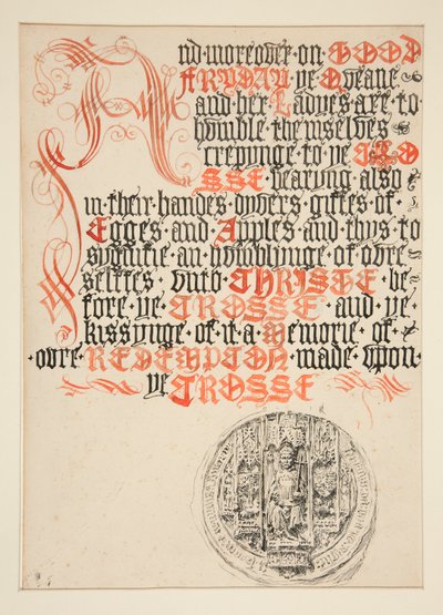 タイトルページのデザイン、Scribner 作： Edwin Austin Abbey