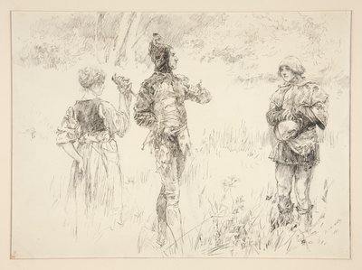 試金石： 作： Edwin Austin Abbey