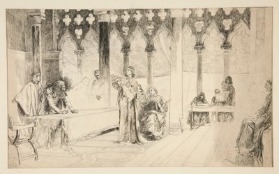 『ベニスの商人』より 試練の場面 作： Edwin Austin Abbey