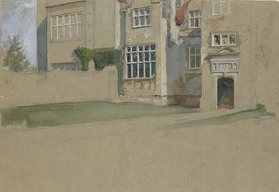 イギリスの家の眺め 作： Edwin Austin Abbey