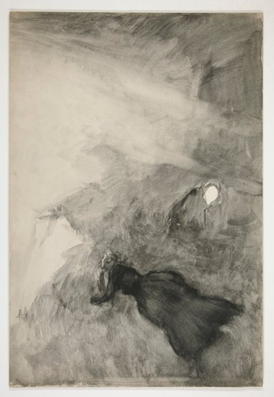 読書する女性、こちらを見つめる姿（未確認イラスト） 作： Edwin Austin Abbey