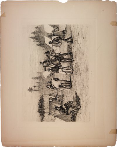 キャンプの新聞、1876 作： Edwin Austin Forbes