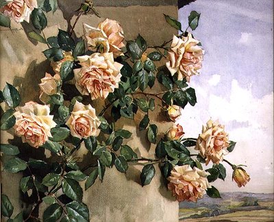壁にバラ 作： Edwin Byatt