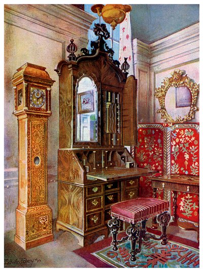 18世紀初頭の家具のグループ、1910年。 作： Edwin Foley