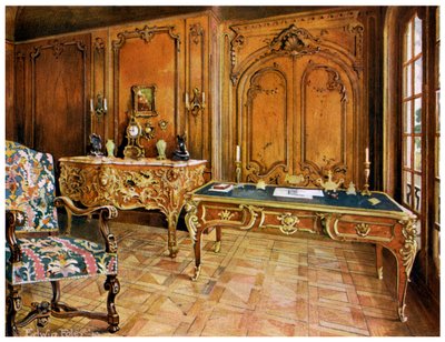 フランスのパネル張りの部屋、ウォレスコレクション、ロンドン、1911年から1912年。 作： Edwin Foley