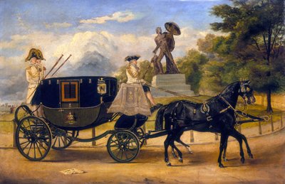 「ハイドパークのエバーズリー子爵の馬車」、c1856 作： Edwin Frederick Holt