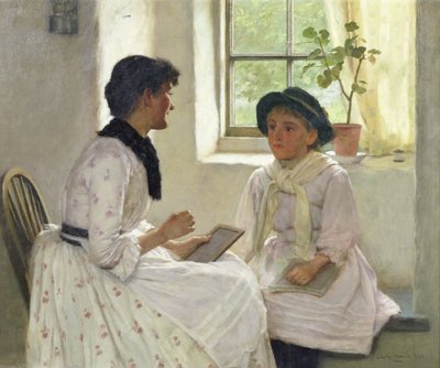 レッスン、1889 作： Edwin Harris